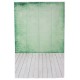 3x5FT Green Wall Wood Floor Photography Backdrop Background Studio Prop