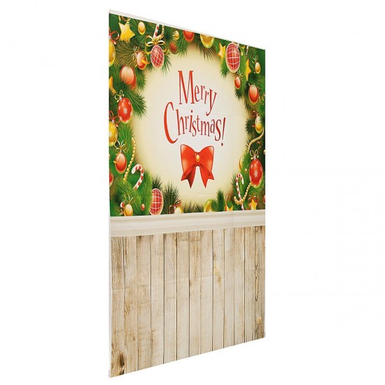 3x5FT Vinyl Merry Christmas Decor Wood Floor Photography Backdrop Background Studio Prop