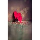 3x5FT Vinyl Valentine's Day Photography Backdrop Red Heart Background Studio Prop