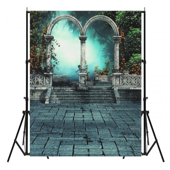 3x5ft 5x6.5ft Garden Platform Photography Backdrop Silk Poster Studio Prop Background