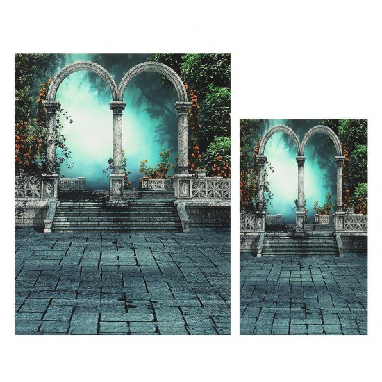 3x5ft 5x6.5ft Garden Platform Photography Backdrop Silk Poster Studio Prop Background