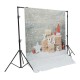 3x5ft 5x7ft Snow Wooden Wall Christmas Gift Photography Backdrop Studio Prop Background