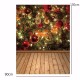 3x5ft Christmas Theme Tree Gift Ornament Wooden Photo Vinyl Background Backdrop Studio Props