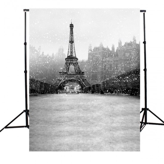 3x5ft Eiffel Tower Theme Photography Vinyl Background Backdrop for Studio 0.9x1.5m