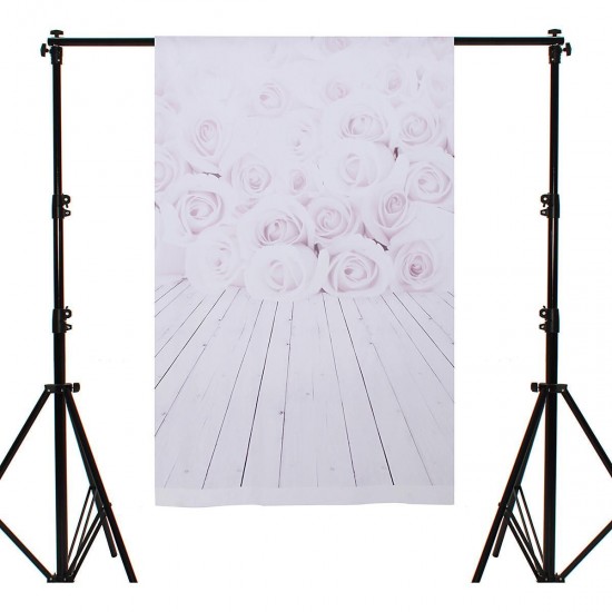 3x5ft Pink Rose Theme Photography Vinyl Backdrop Studio Background 0.9m x 1.5m