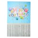 3x5ft Vinyl Happy Birthday Blue Wood Floor Studio Props Photography Background Backdrop