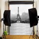 3x5ft Vinyl Snowflake Eiffel Tower Photography Background Backdrop For Studio Prop