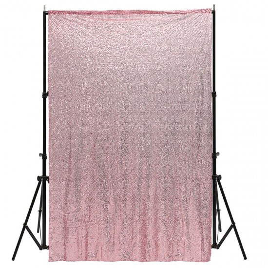 4X6FT Pink Fabric Sequins Photography Backgrond Backdrop Booth Wedding Curtains