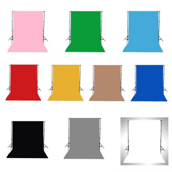 5x10FT Vinyl White Green Black Blue Yellow Pink Red Grey Brown Pure Color Photography Backdrop Background Studio Prop