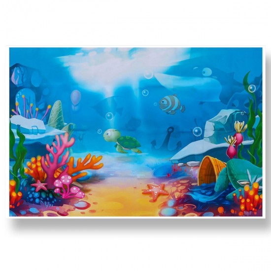 5x3FT 7x5FT 8x6FT Cartoon Sea Fish Photography Backdrop Background Studio Prop