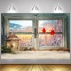5x3FT 7x5FT 8x6FT Christmas Window Star Snow Photography Backdrop Background Studio Prop 5x3FT 7x5FT 8x6FT Christmas Window Star Snow Photography Backdrop Background Studio Prop