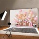 5x3FT 7x5FT 9x6FT 1st Birthday Pink Balloon Bear Photography Backdrop Background Studio Prop