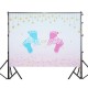 5x3FT 7x5FT 9x6FT Foot Print Boy or Girl Photography Backdrop Background Studio Prop