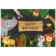 5x3FT 7x5FT 9x6FT Happy Birthday Jungle Elephant Panda Photography Backdrop Background Studio Prop