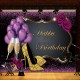 5x3FT 7x5FT 9x6FT High Heel Glass Purple Balloon Studio Birthday Photography Backdrops Background