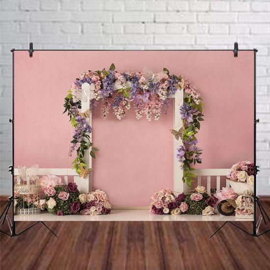 5x3FT 7x5FT 9x6FT Pink Wall Rose Flower Decor Photography Backdrop Background Studio Prop 5x3FT 7x5FT 9x6FT Pink Wall Rose Flower Decor Photography Backdrop Background Studio Prop