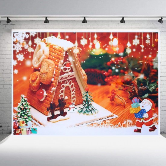 5x3FT 7x5FT Christmas Santa Gift Tree Photography Backdrop Background Studio Prop