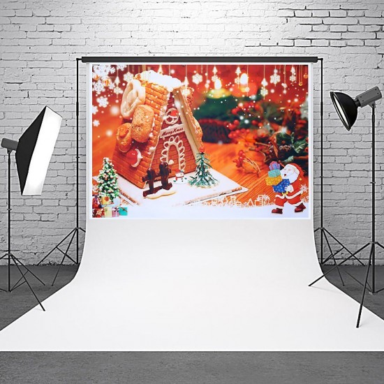 5x3FT 7x5FT Christmas Santa Gift Tree Photography Backdrop Background Studio Prop
