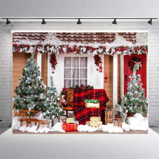 5x3FT 7x5FT Christmas Snow Gift Photography Backdrop Background Studio Prop