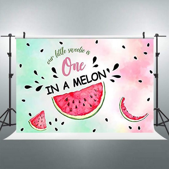 5x3FT 7x5FT Watermelon One in a Melon Birthday Photography Backdrop Studio Prop Background