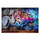5x3FT Graffiti Wall Theme Photography Background Photo Backdrop Studio Props