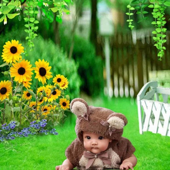 5x3ft 7x5ft 9x6ft E71808 Ethylene Propylene Sunflower Green Lawn Photography Backdrop Photo Background 5x3ft 7x5ft 9x6ft E71808 Ethylene Propylene Sunflower Green Lawn Photography Backdrop Photo Background