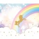 5x3ft 7x5ft Rainbow Sky Gold Unicorn Photography Backdrop Studio Prop Background