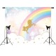 5x3ft 7x5ft Rainbow Sky Gold Unicorn Photography Backdrop Studio Prop Background