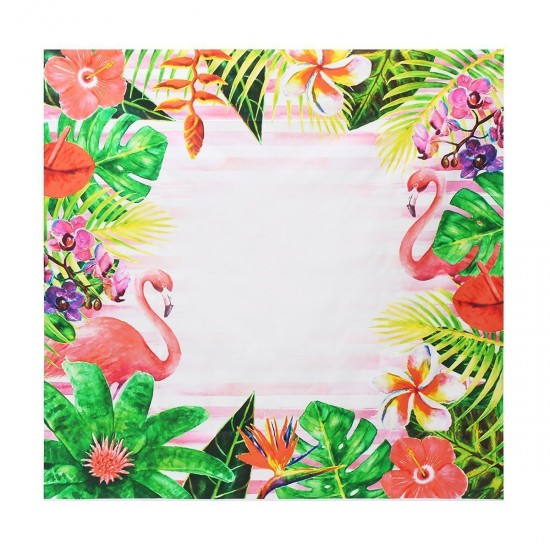 5x5FT Flamingo Flower Theme Photography Backdrop Studio Prop Background