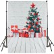 5x7FT Christmas Tree Gift Decor Watercolor Wall Backdrop Photography Props