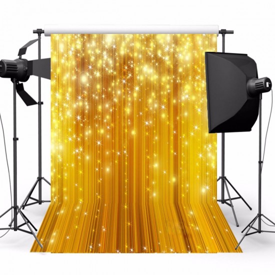5x7FT Gold Glitter Vinyl Studio Photography Backdrop Props Photo Background