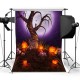 5x7FT Halloween Pumpkin Grave Backdrop Photography Background Photo Studio Prop