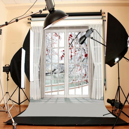 5x7FT Photography Backdrop Blossom Flower Window Curtain Studio Photo Background 5x7FT Photography Backdrop Blossom Flower Window Curtain Studio Photo Background