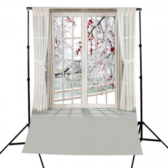 5x7FT Photography Backdrop Blossom Flower Window Curtain Studio Photo Background 5x7FT Photography Backdrop Blossom Flower Window Curtain Studio Photo Background