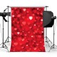 5x7FT Red Heart Valentine's Day Photography Backdrop Background Studio Prop