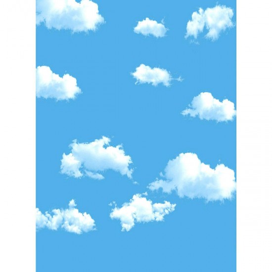 5x7FT Sky Blue Cloud Backdrop Photography Prop Photo Background