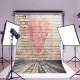 5x7FT Vinyl Love Heart Brick Wall Photography Background Backdrops Photo Studio