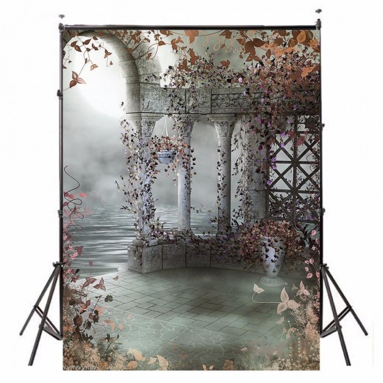 5x7FT Vinyl Retro Flower Fairy Tale Photography Background Backdrop Photo Prop 5x7FT Vinyl Retro Flower Fairy Tale Photography Background Backdrop Photo Prop