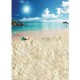 5x7FT Vinyl Summer Beach Heart Sea Vocation Photography Backdrop Background Studio Prop