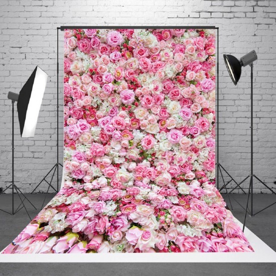 5x7FT Wedding Rose Flowers Photography Backdrop Studio Prop Background