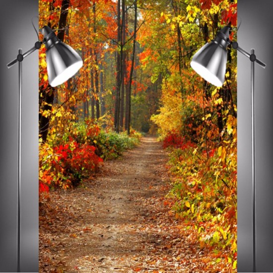 5x7ft Autumn Fall Forest Vinyl Background Backdrop Cloth Photography Photo Props