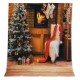 5x7ft Christmas Tree White Chair Stocking Fireplace Photography Backdrop Studio Prop Background