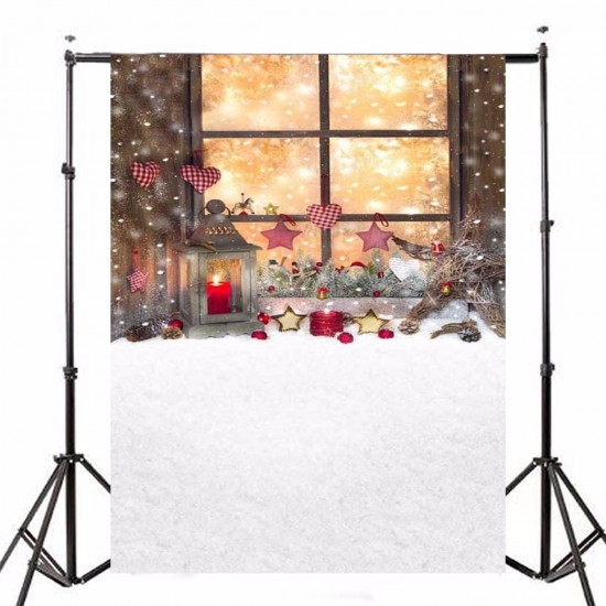 5x7ft Christmas Window Vinyl Background Backdrop Photography Photo Studio Props
