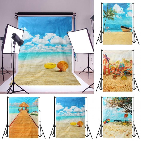 5x7ft Summer Beach Vocation Sea Photography Backdrop Studio Prop Background