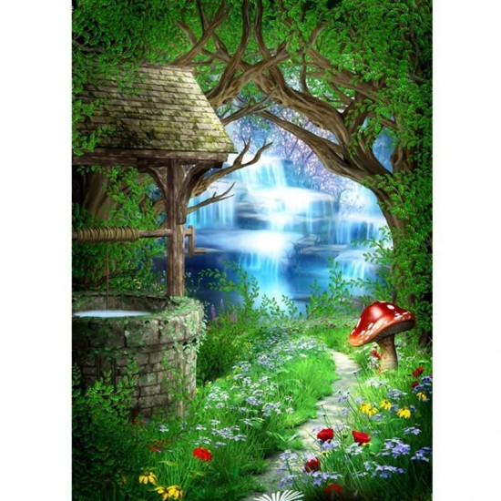 5x7ft Vinyl Fairy Tale Houwse Photography Backdrop Background Studio Photo Prop 5x7ft Vinyl Fairy Tale Houwse Photography Backdrop Background Studio Photo Prop