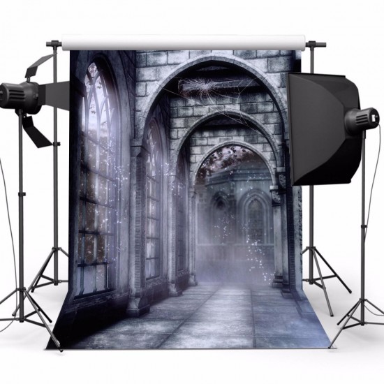 5x7ft Vinyl Retro Old Castle Backdrop Studio Photography Photo Background Props