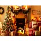 5x7ft Vinyl Warm Light Christmas Tree Fireplace Stocking Photography Background Backdrops Studio