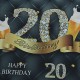 5xFT 7x5FT 20TH Happy Birthday Studio Photography Backdrops Background