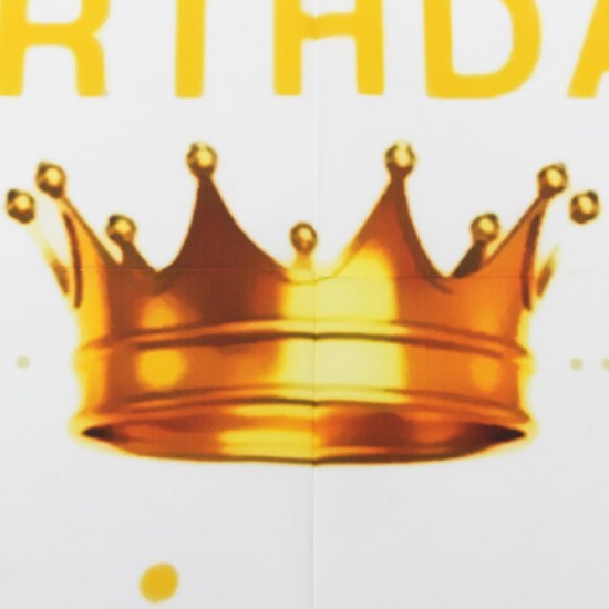 7x5FT Golden Crown Pink Birthday Theme Photography Backdrop Studio Prop Background