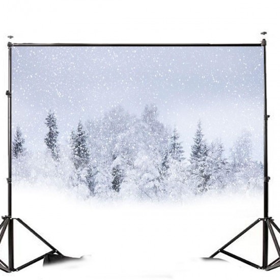 7x5FT Snow Covered Forest Photography Background Studio Backdrop 2.1x1.5m